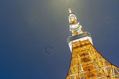 夜晚的东京塔图片