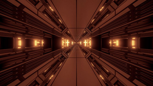 寺庙多色的神圣克里斯蒂安光辉三面墙纸背景未来的Scifi建筑室带有宗教基督圣像符号3D设计干净的未来精神幻想空间棚房隧道走廊具有图片