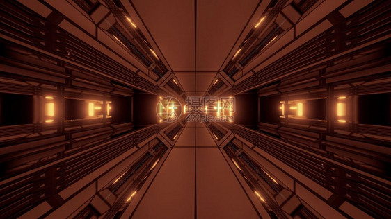寺庙多色的神圣克里斯蒂安光辉三面墙纸背景未来的Scifi建筑室带有宗教基督圣像符号3D设计干净的未来精神幻想空间棚房隧道走廊具有图片