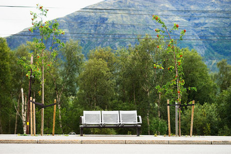 颜色挪威城市公共汽车长椅运输背景挪威城市公共汽车长椅运输背景高清生动户外图片