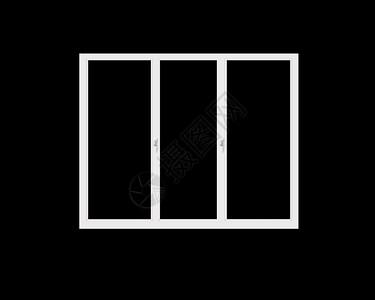 窗框隔离设计元素在黑色背景上隔离的塑料窗框架设计元素家庭财产设计