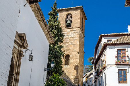 格拉纳达教堂西班牙南部安达卢西亚的宗教建筑旅行塔细节图片