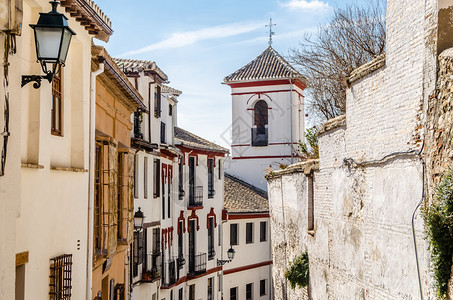 镇建造格拉纳达教堂西班牙南部安达卢西亚的宗教建筑图片