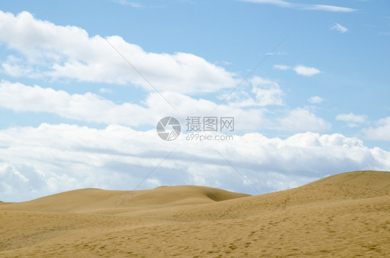 西班牙加那利群岛的马斯帕洛沙漠Dunes天线空的景观沙丘图片
