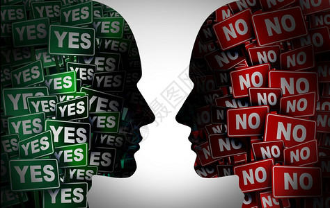 对立观点和思想的冲突而产生或者因为两人在如何执行决定问题上意见不