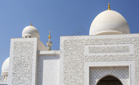 门户网站谢赫平面图阿联酋布扎比SheikhZayedGrand清真寺主入口处白色大理石雕刻的超级设计图图片