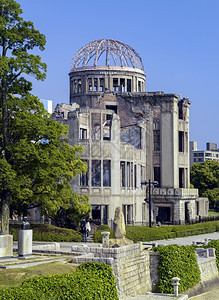地面目的1945年8月6日本广岛04127日本广岛ABome穹顶保留下来的废墟之一在原爆炸后相对完好无损地生存的零点上仅有几座建图片