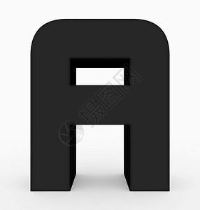 渲染字母A3d立方圆形黑色白3D倾角常设立方体背景图片