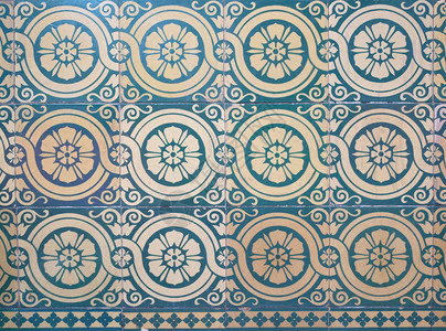 陶瓷砖地板装饰纹理和底面的瓷砖地板洛可装饰古老图片