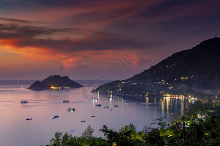 美丽的高太南华岛泰兰的美丽景色戏剧丰富多彩的图片