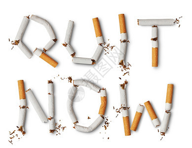 健康从废烟制成的文字已退出破碎的危险图片