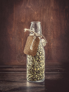 大豆所有的桩玻璃瓶中绿色豆子的有机类图片