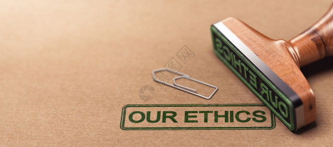 单词我们的道德原则概念我们的道德商业原则和企业道德原则3D橡胶邮票比纸质背景说明用面文字代替橡皮图遵守水平的图片