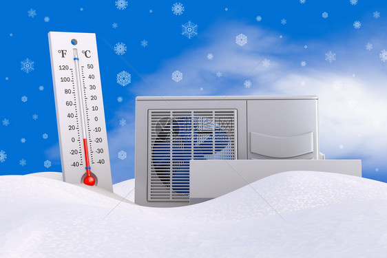 护发素扇子天气雪中空调节和温度计3D转化中的温度计与空调和图片