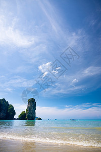 水泰国克拉比省KrabiSandy海滩和松绿安达曼娱乐图片