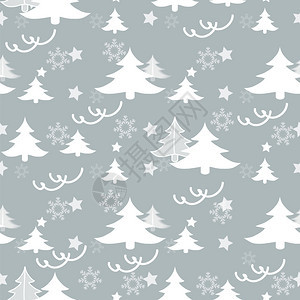 树新的关于圣诞节主题的无缝自然装饰品圣诞节日森林图片