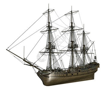 海军180年美杜莎号精密的法国护卫舰在白色背景中被隔离微风形象的图片