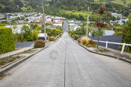 新的家西兰杜内丁Dunedin非常陡峭的鲍德温路景象假期图片