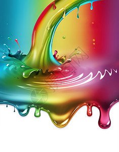 艺术的彩虹画飞溅概念设计颜色光谱图片