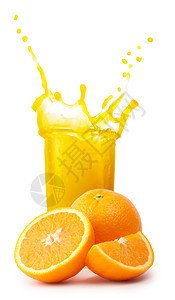橙子和果汁图片
