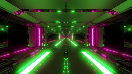 隧道运动看反射未来Scifi的3D建筑使无尽的未来科学ficific科学fiction空间隧道走廊3d型背景壁纸与热金属相配的3图片