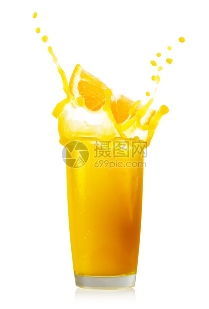 喷洒的橙汁图片