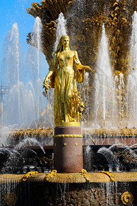 建筑学水博览中心的格鲁吉亚人民友谊喷泉雕像VDNHVVC莫斯科George展览图片