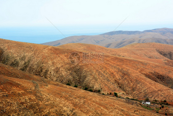 Fuerteventura岛美丽的山景风优美公园旅游图片