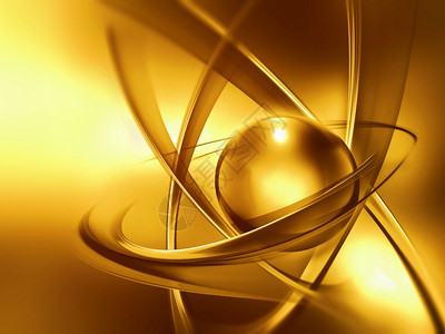 力量衰变抽象的金色原子以科学背景而关闭金的图片
