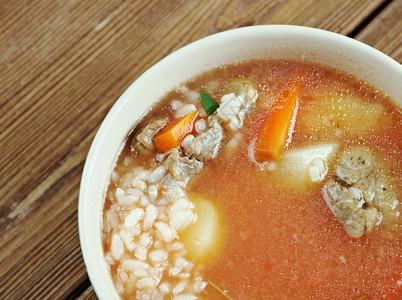 中亚洲菜食乌兹别克大米汤食物吃谷图片