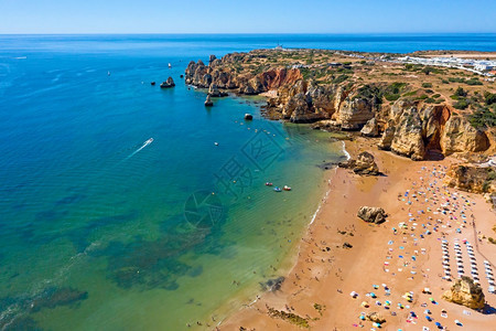 阿尔加夫葡萄牙拉各斯卡米洛大草原的航空旅行最佳水图片
