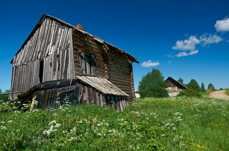 草地俄罗斯北KenozeryeArkhanghelsk地区基诺零乡村的图片