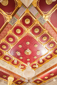古董画内部的设计艺术天花板泰国室内建筑的装饰泰国图片