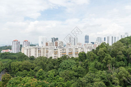 新加坡城市大楼建筑在公园的云丛中天空清晴约翰内斯堡摩天大楼现代的图片