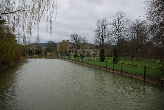 结石英国格洛斯特郡Winchcombe的Sudeley城堡美丽的风景善良地标图片