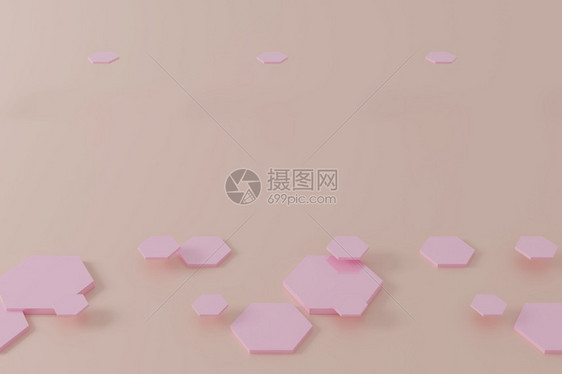 几何学蜂窝摘要粉色六角蜂蜜架背景3d摘要粉色六角蜂蜜架背景3d科学图片