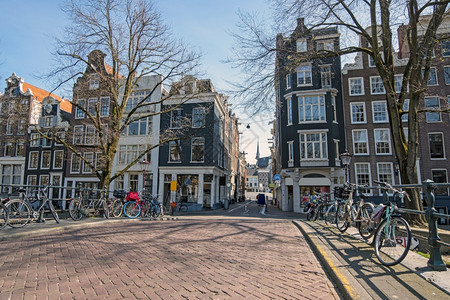 建造著名的安妮来自阿姆斯特丹荷兰赫林格拉施特市的城风景图片