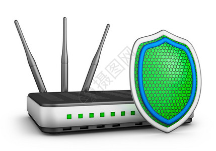 绿色防护罩和3D路由器杀毒软件信息网络图片