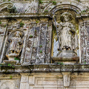 詹姆士英石建筑细节西班牙圣地亚哥的孔波斯特拉大教堂外墙卡米诺图片
