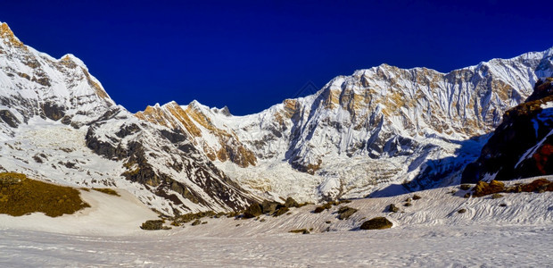 冷静的自由生物群落AnnapurnaIAnnapurnaRangeTrektoAnnapurnaBaseCampAnnapurn图片