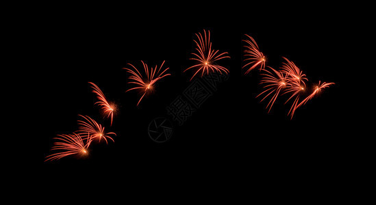 成功庆典第4名红色爆炸烟花展示以黑色背景隔绝Name图片