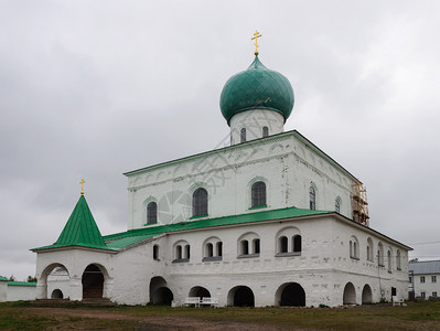 俄罗斯列宁格勒地区AlexanderSvirsky修道院老斯洛博达村生命活三一教堂旅行游地标图片