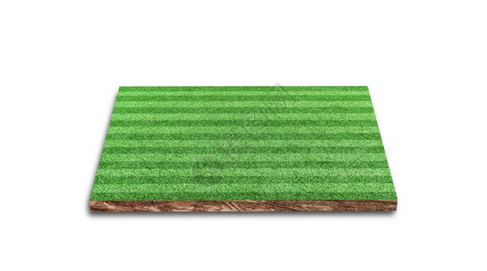 玩户外插图3D足球草坪绿色地足球场白背景孤立的美式足球场图片