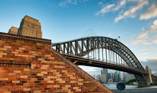 阳光颜色户外悉尼港桥澳大利亚城市标志图片