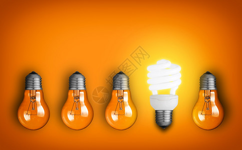 电气用一排灯泡构思概念电有创造力的图片