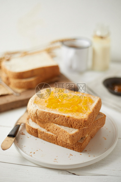 目的浆果美味吐司和甜果酱木本底美味的吐司和甜果酱饮食图片