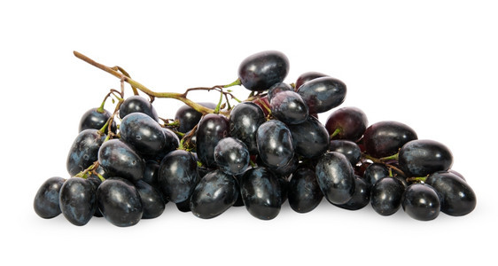 自然一群熟的黑葡萄孤立在白色背景上闪亮的新鲜图片
