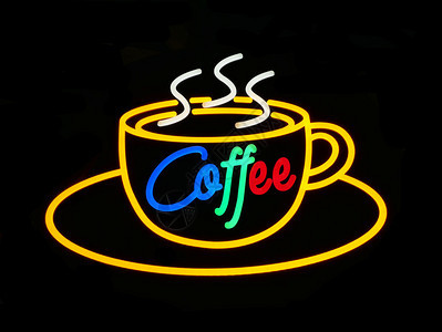 食物喝艺术咖啡屋馆或餐的概念在黑底背景上加一小杯咖啡亮点图片