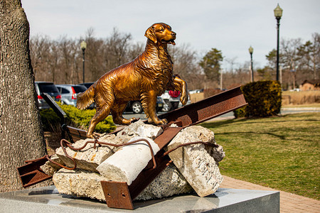 帽子力量公园鹰岩保护区91纪念馆的狗雕塑鹰岩保护区图片