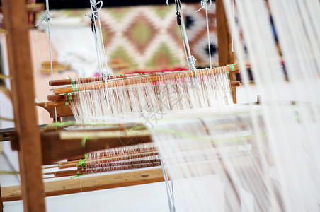 细节以泰国当地智慧编织纺品物手工制作的图片
